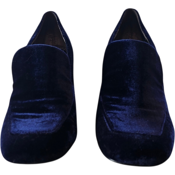 Marc Fisher LTD Marlo Blue Velvet Pump Loafers 9 - Picture 3 of 11